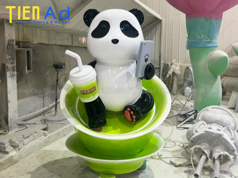 Mẫu mô hình gấu trúc bằng composite - 14