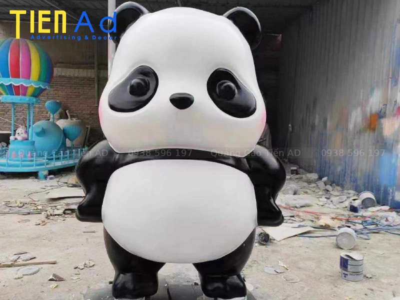 Mẫu mô hình gấu trúc bằng composite - 3