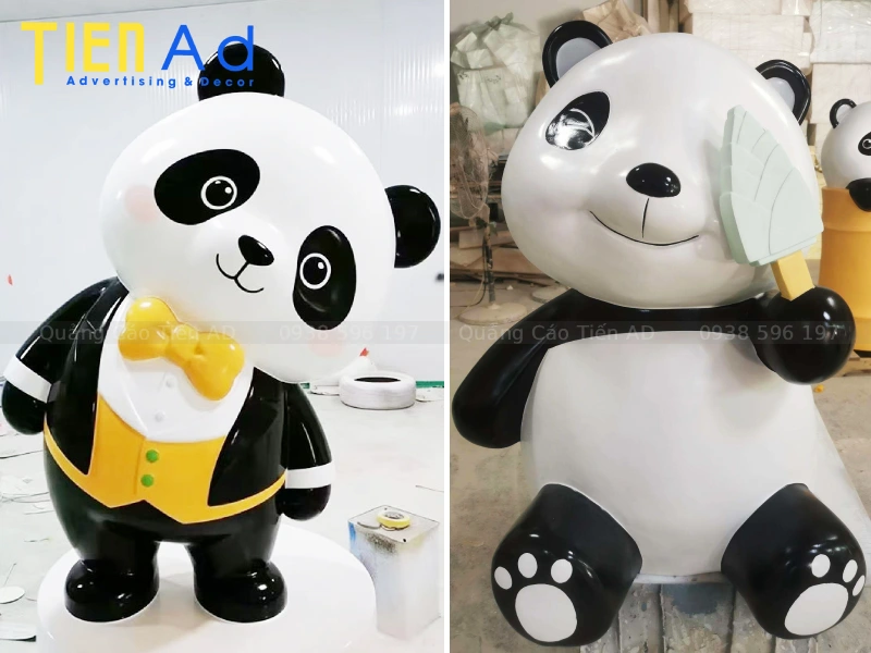Mẫu mô hình gấu trúc bằng composite - 6