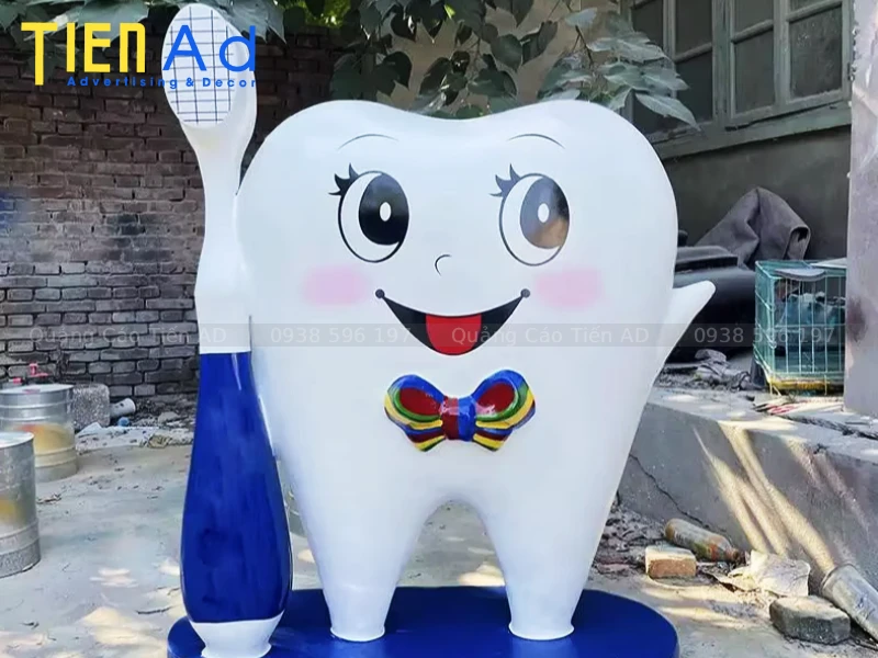 Mẫu mô hình mascot cái răng bằng composite - 1