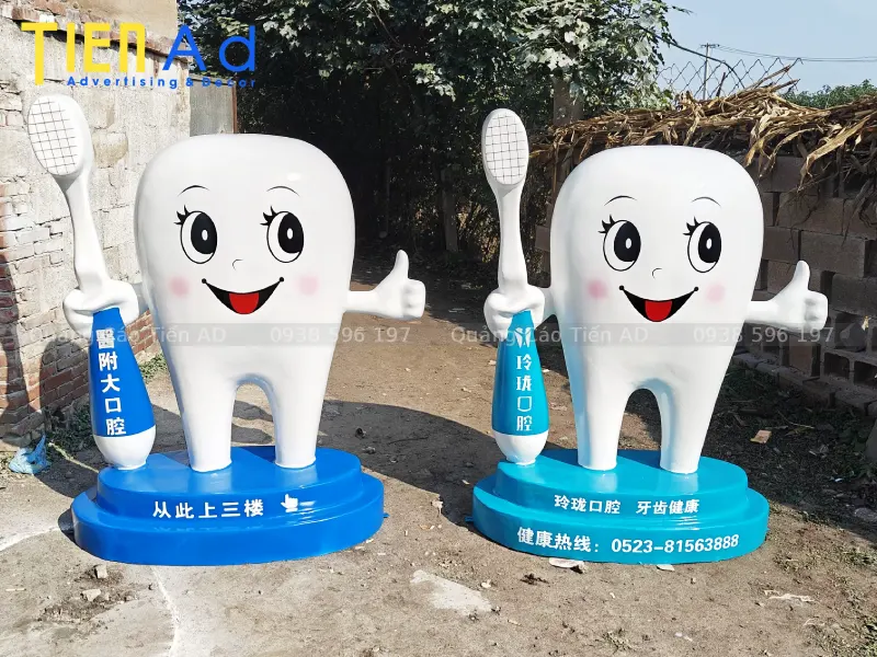 Mẫu mô hình mascot cái răng bằng composite - 6