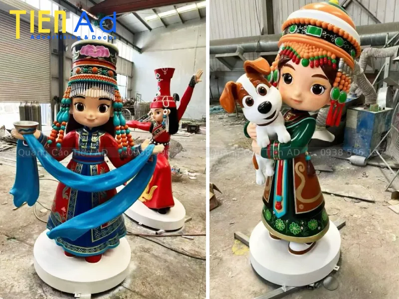 Mẫu mô hình nhân vật hoạt hình bằng composite - 4