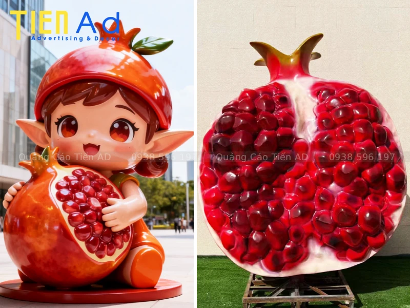 Mẫu mô hình trái lựu composite - 4