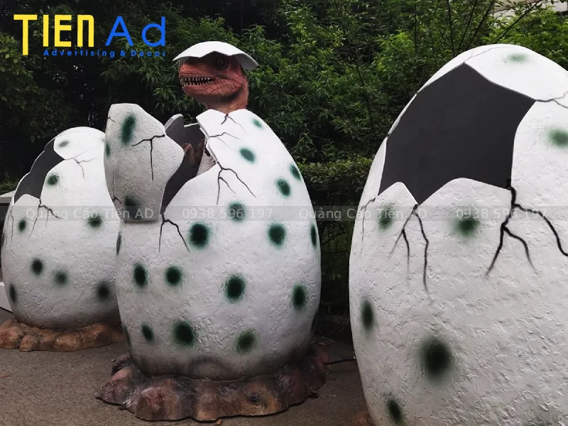 Mẫu mô hình trứng khủng long composite - 2