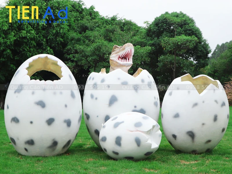 Mẫu mô hình trứng khủng long composite - 5