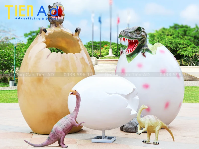 Mẫu mô hình trứng khủng long composite - 7