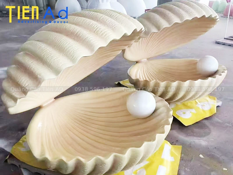 Mẫu mô hình vỏ sò trang trí bằng composite - 5