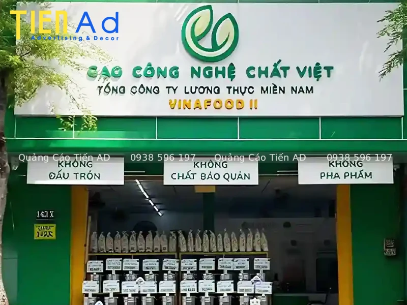 Màu sắc bảng hiệu tiệm gạo phong thủy giúp buôn may bán đắt