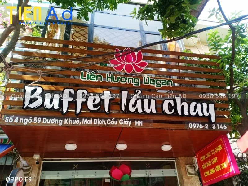 Màu sắc chủ đạo phù hợp nhất cho thiết kế bảng hiệu quán chay
