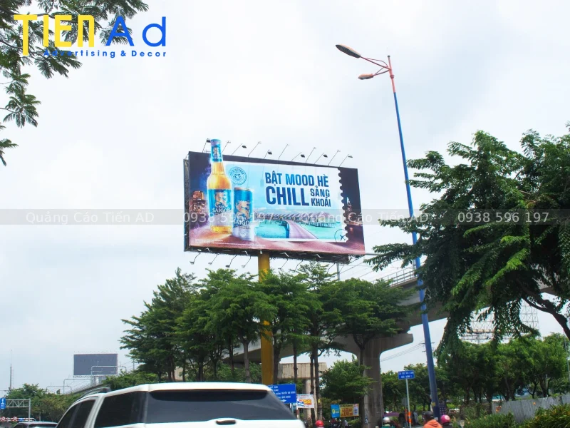 Mẫu thi công thay bạt trụ pano quảng cáo - 10