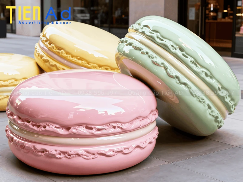 Mô hình bánh macaron bằng composite