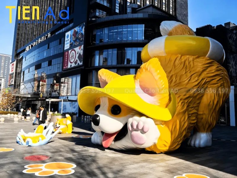 Mô hình con chó bằng composite