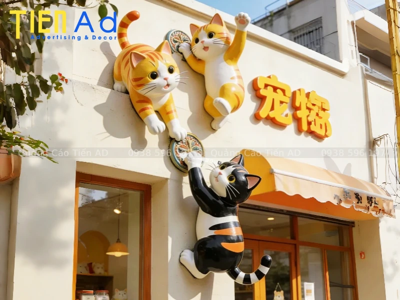 Mô hình con mèo bằng composite