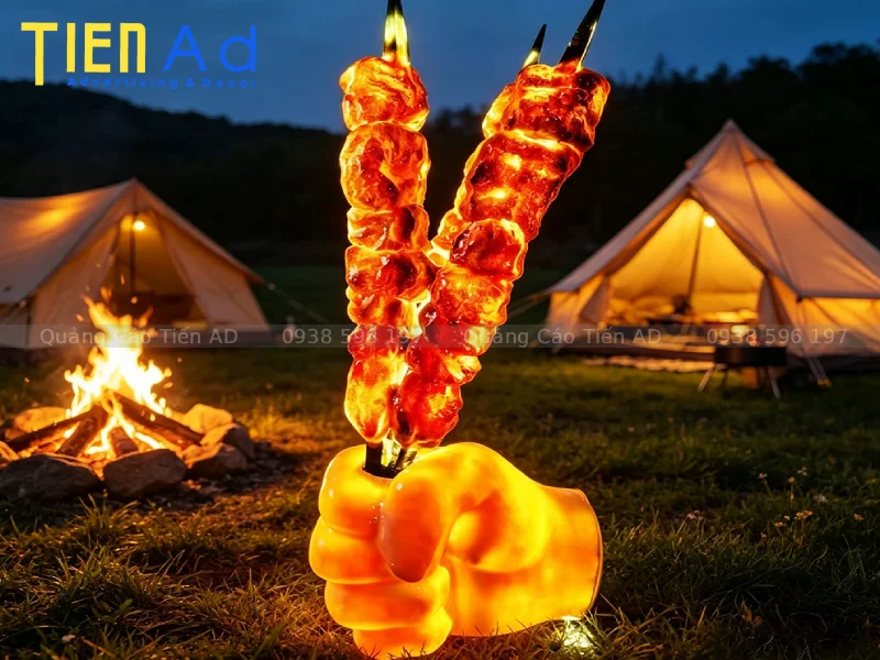 Mô hình thịt xiên nướng khổng lồ bằng composite