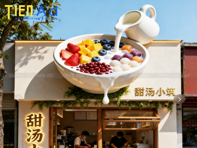 Mô hình tô chè composite khổng lồ