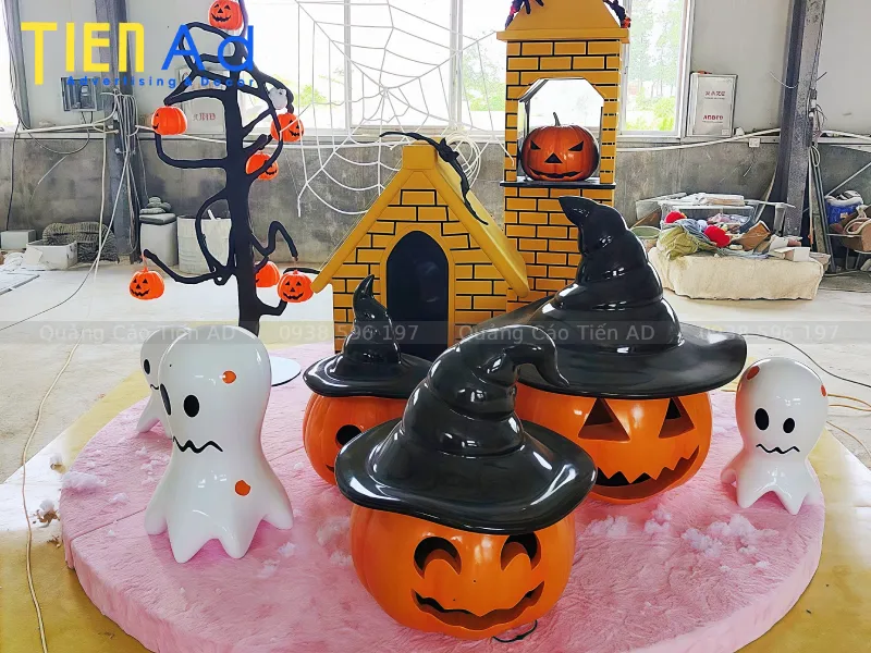 Mô hình trang trí Halloween bằng composite