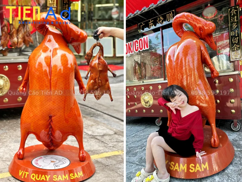 Mô hình vịt quay khổng lồ bằng composite