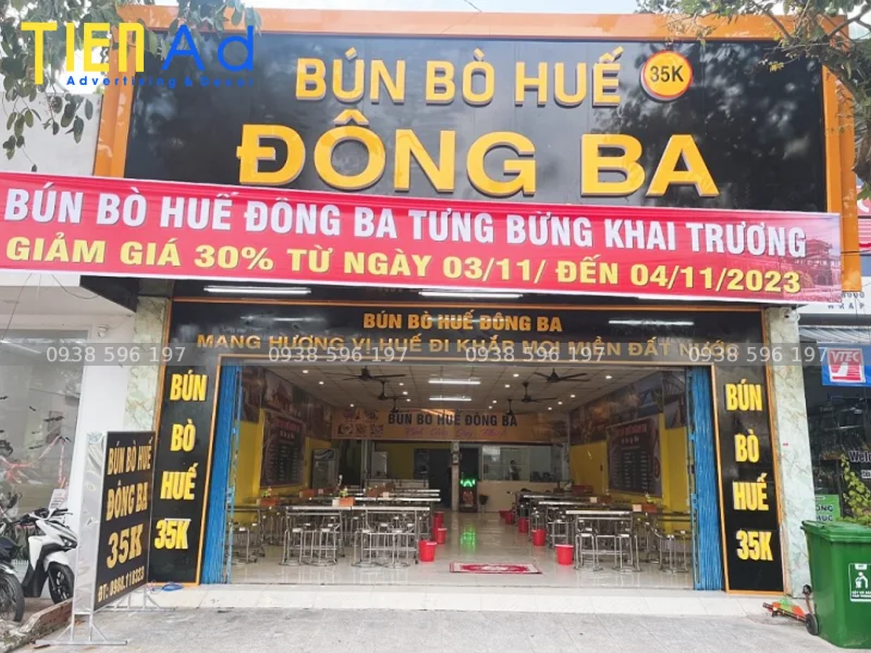 Một số điểm cần chú ý khi làm bảng hiệu bún bò Huế