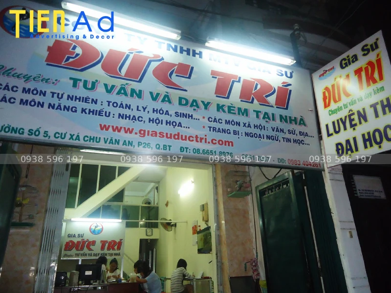 Một số điều cần lưu ý khi làm bảng hiệu dạy thêm