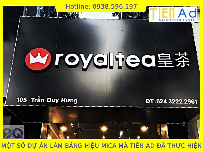 Một số dự án làm bảng hiệu mica mà TIẾN AD đã thực hiện