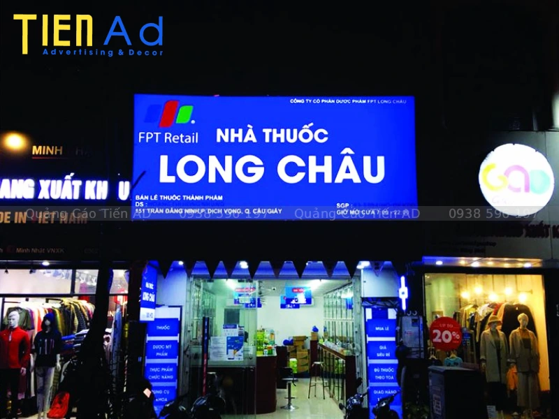 Một số kích thước phổ biến của hộp đèn nhà thuốc