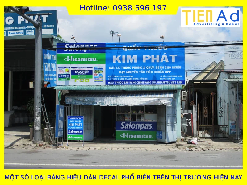 Một số loại bảng hiệu dán decal phổ biến trên thị trường hiện nay