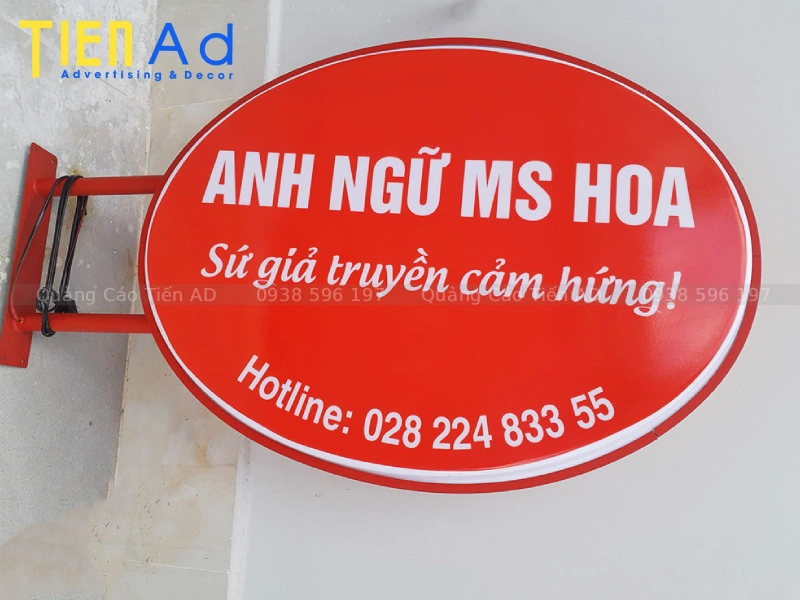 Một số lưu ý khi làm hộp đèn hình oval hút nổi