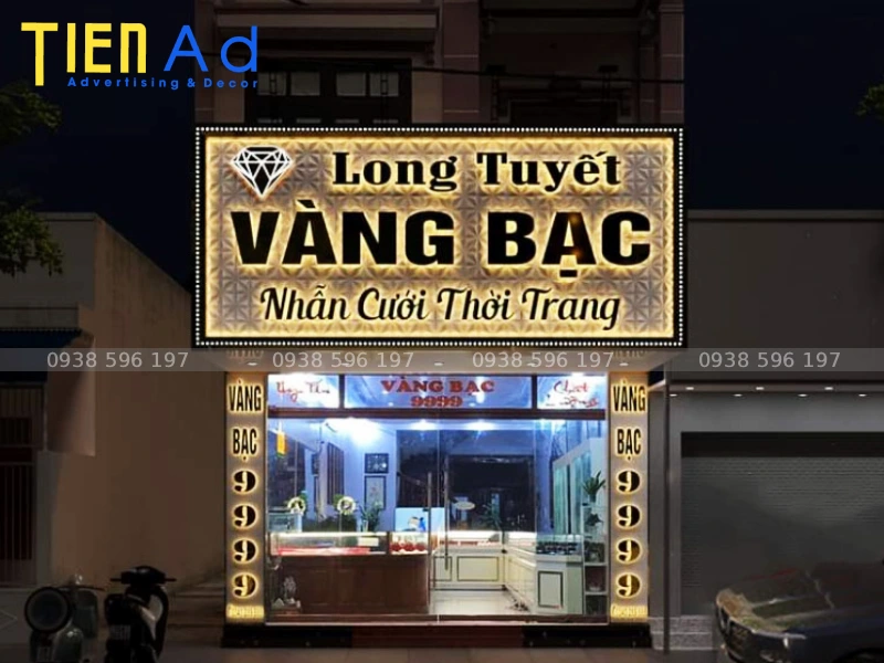 Một số lưu ý khi thiết kế bảng hiệu tiệm vàng