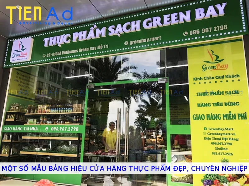 Một số mẫu bảng hiệu cửa hàng thực phẩm đẹp chuyên nghiệp