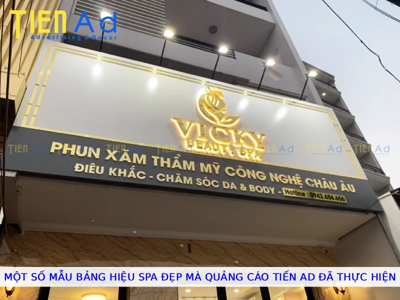 Một số mẫu bảng hiệu spa đẹp mà Quảng Cáo Tiến AD đã thực hiện