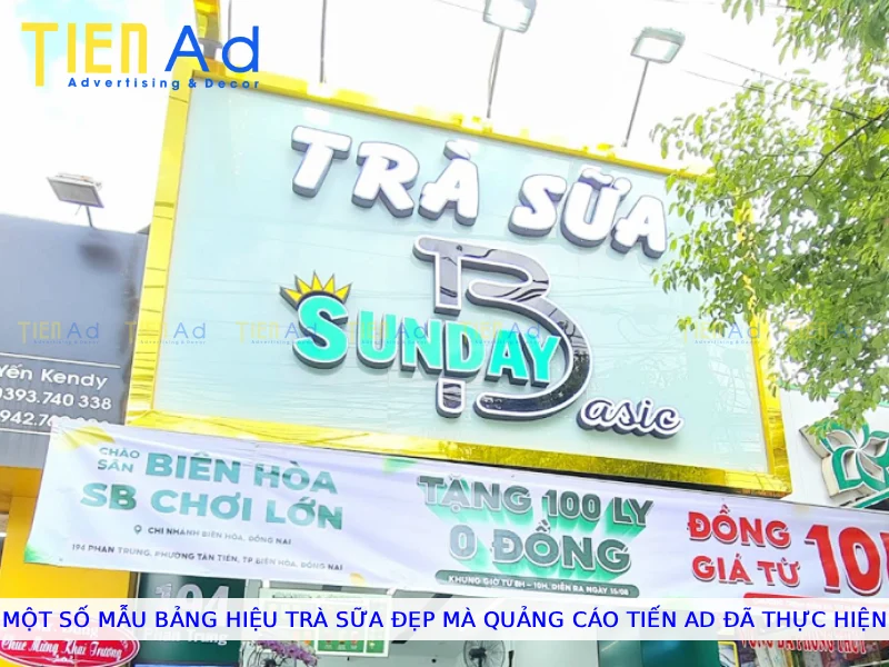 Một số mẫu bảng hiệu trà sữa đẹp mà Quảng Cáo Tiến AD đã thực hiện