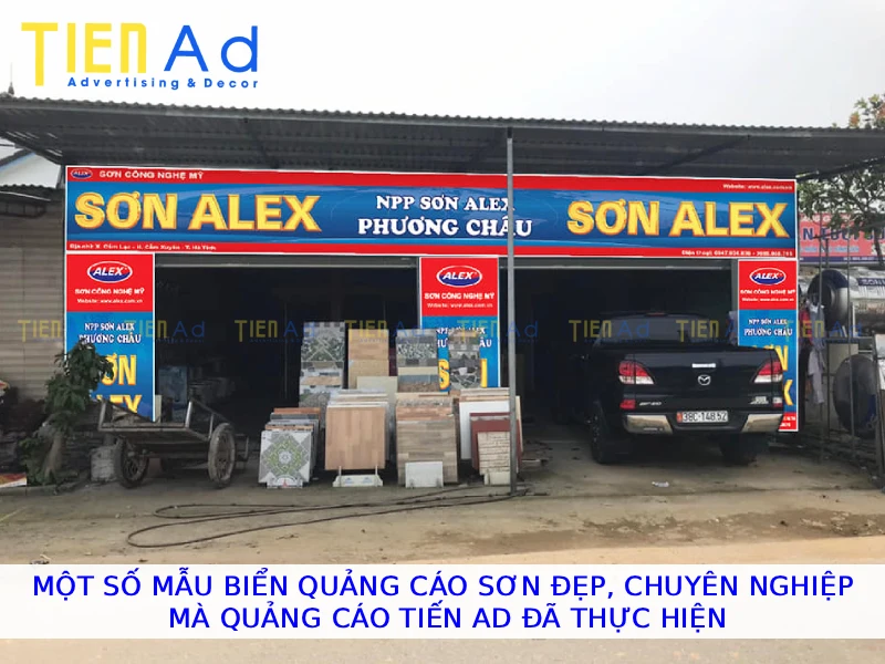 Một số mẫu biển quảng cáo sơn đẹp chuyên nghiệp mà Quảng Cáo Tiến AD đã thực hiện