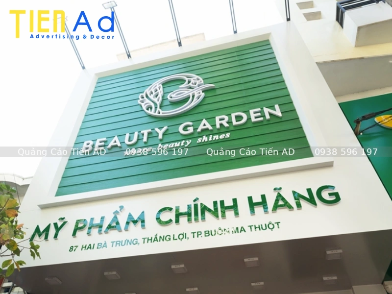 Nguyên tắc phối màu biển quảng cáo shop mỹ phẩm hợp phong thủy và nhận diện thương hiệu