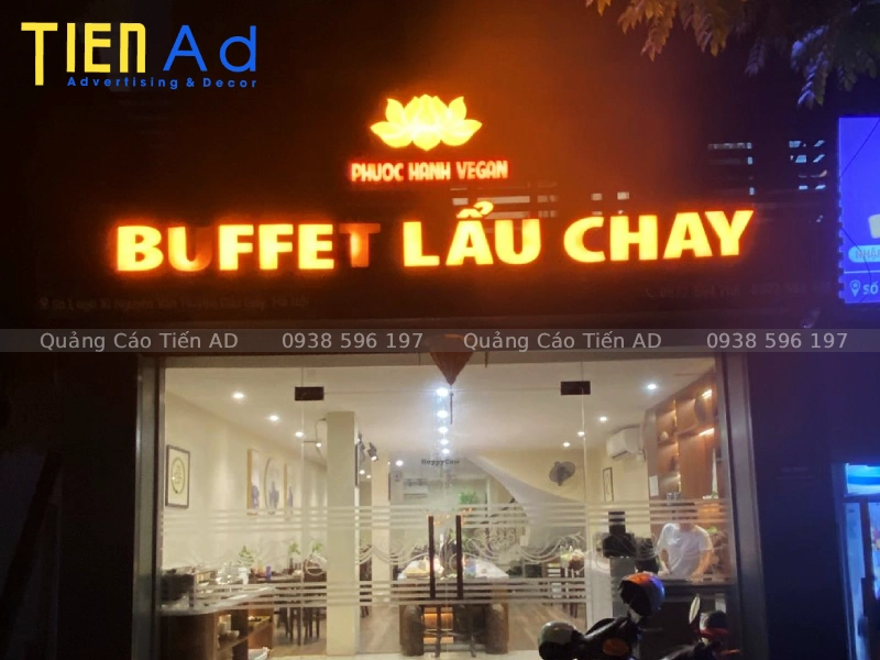 Nguyên tắc phong thủy cơ bản khi lắp đặt bảng hiệu quán chay