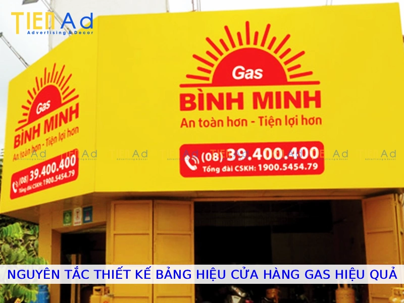 Nguyên tắc thiết kế bảng hiệu cửa hàng gas hiệu quả