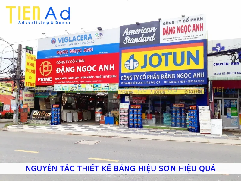 Nguyên tắc thiết kế bảng hiệu sơn hiệu quả