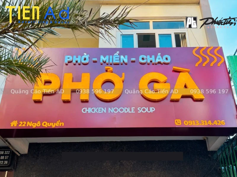 Nguyên tắc thiết kế và phối màu bảng hiệu phở chuẩn nhận diện