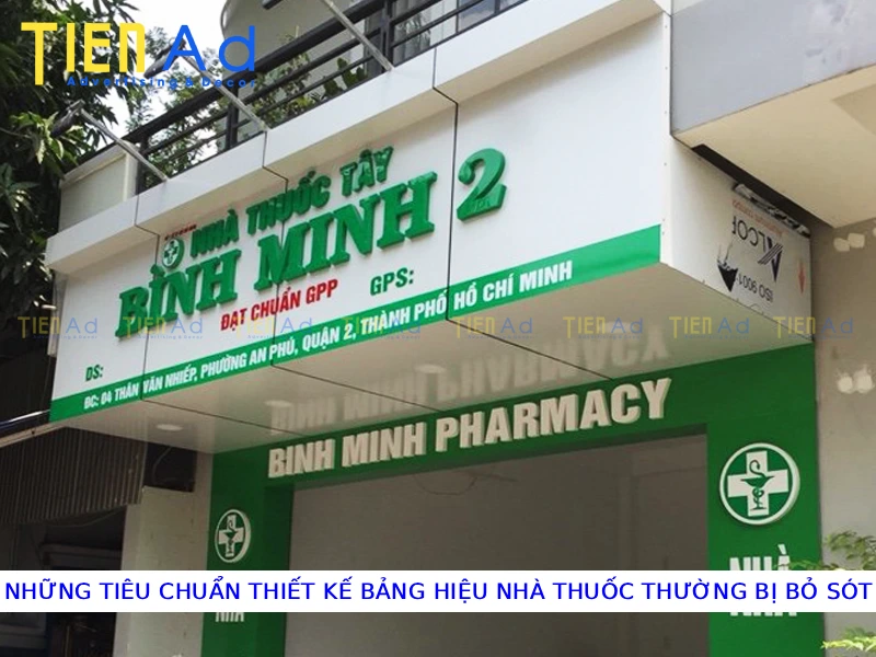 Những Tiêu chuẩn thiết kế bảng hiệu nhà thuốc thường bỏ sót