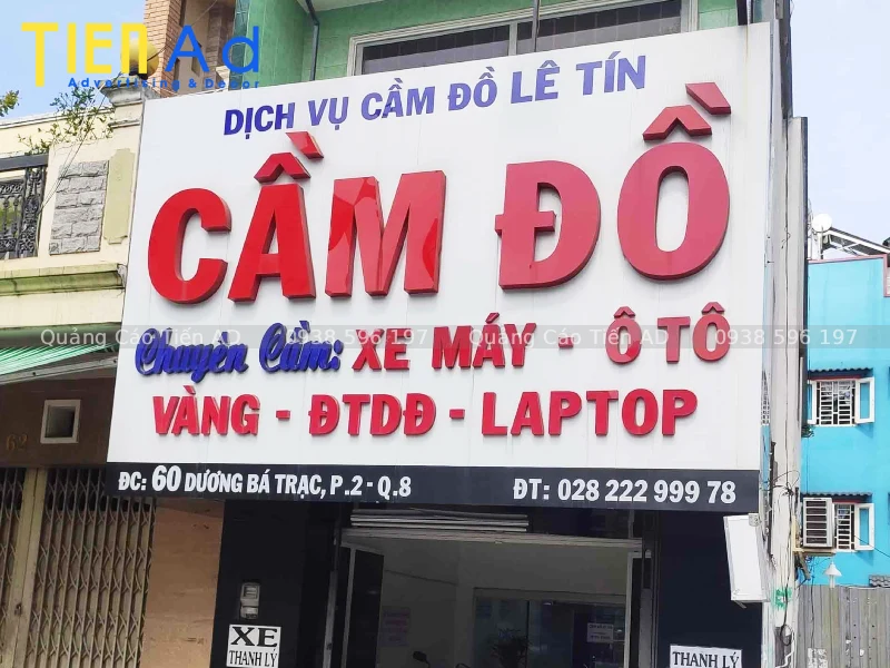 Những chất liệu phổ biến trong làm bảng quảng cáo Quận 8 hiện nay