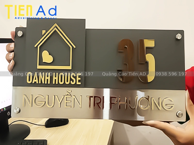 Những chất liệu thường dùng khi làm biển số nhà