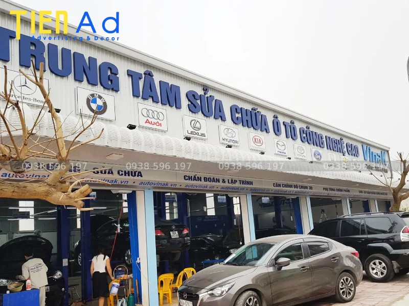 Những điều cần đặc biệt lưu ý khi làm bảng hiệu gara ô tô