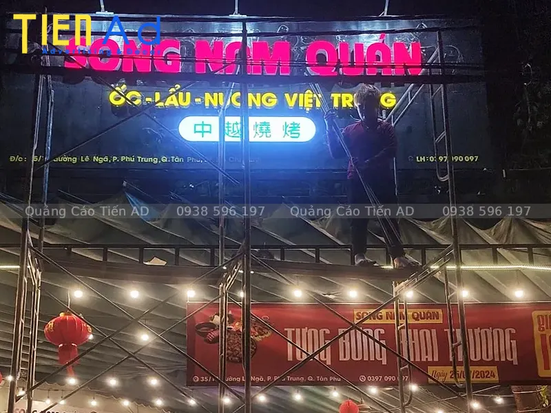 Những hạng mục được Tiến AD nhận sửa bảng hiệu
