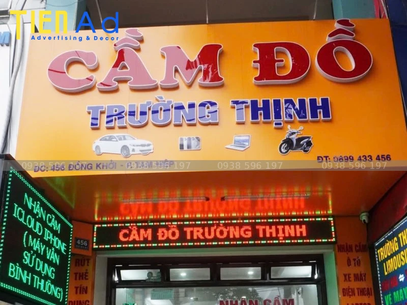 Những lưu ý khi thiết kế bảng hiệu cầm đồ