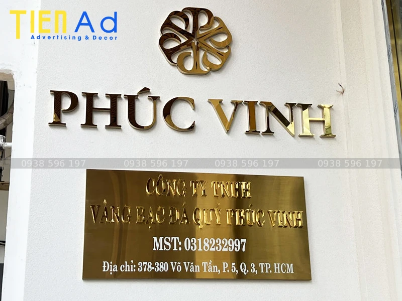 Những thông tin cần có khi làm bảng hiệu tiệm vàng