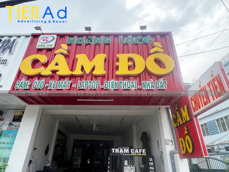 Những thông tin cần hiển thị trên bảng hiệu cầm đồ