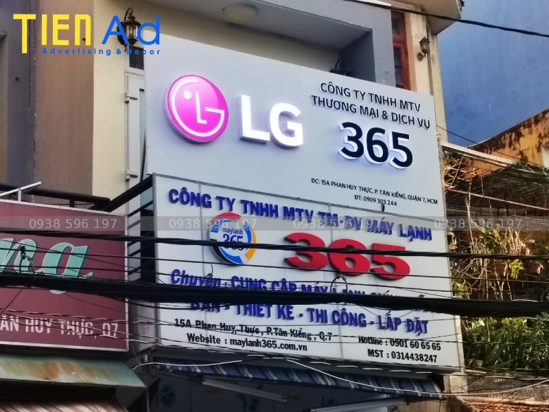 Những vị trí lắp đặt bảng hiệu điện lạnh thu hút