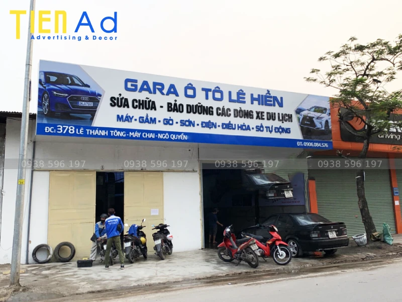 Những yếu tố quyết định đến tính thẩm mỹ của bảng hiệu gara ô tô