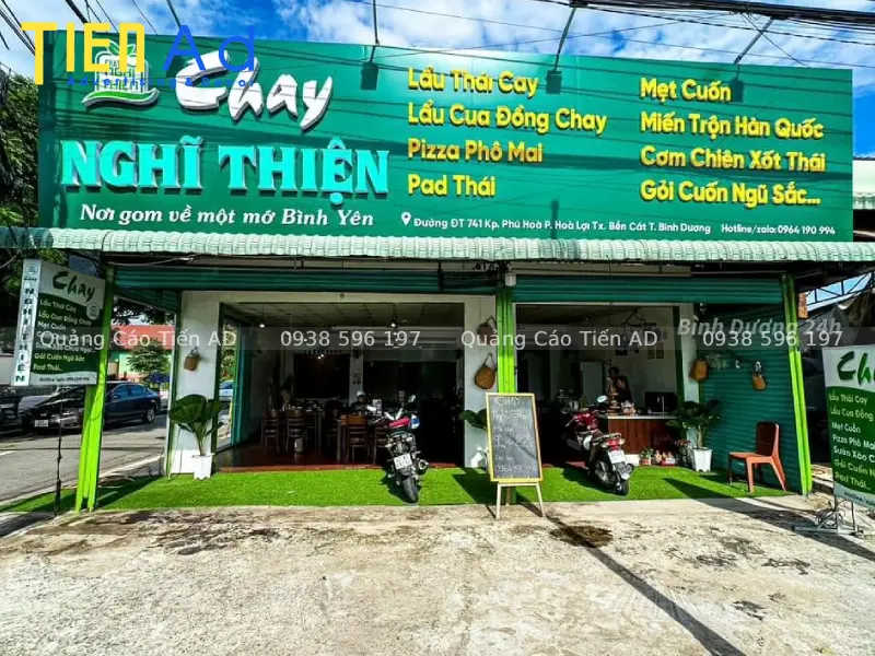 Những yếu tố tạo nên một bảng hiệu quán chay đẹp và thu hút