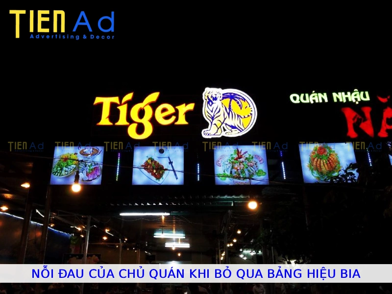 Nỗi đau của chủ quán khi bỏ qua bảng hiệu bia