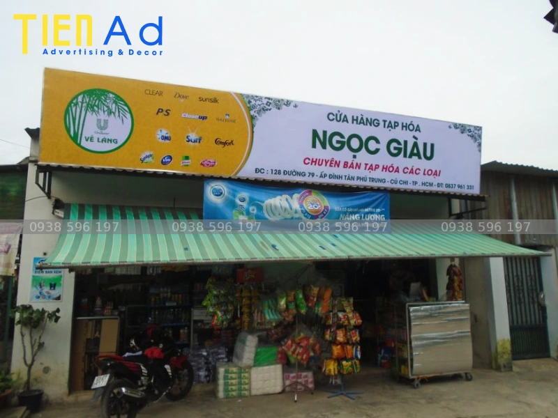 Phong cách bảng hiệu tạp hóa được sử dụng nhiều nhất